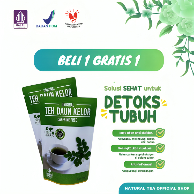 

[BIG PROMO] TEH CELUP DAUN KELOR / TEH DAUN KELOR - OBAT HERBAL ASAM URAT REMATIK DIABETES TERAMPUH