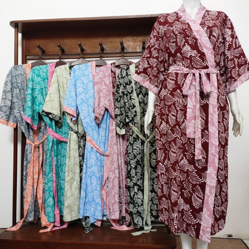 BATIK AIS Kimono Outer Rias Spa Hotel Pasien Rayon Premium Adem Pria Wanita