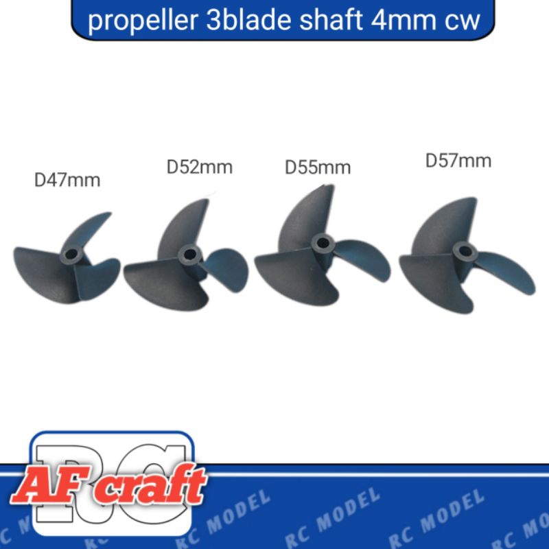 propeller RC boat shaft 4.76mm/4mm  D47.D52.D55.D57 nylon