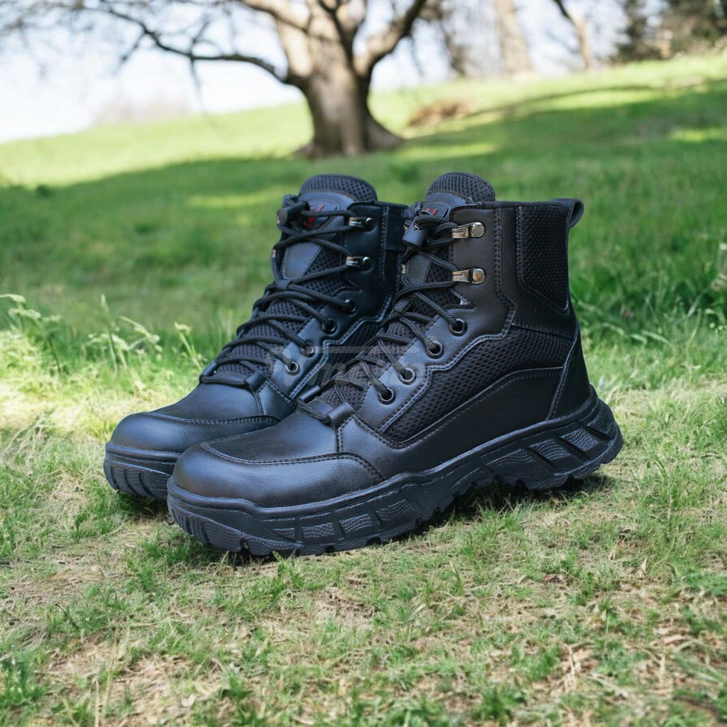 PDL CELLO PENDEK Sepatu PDL Pendek Kulit Sintetis dengan Resleting Samping Ukuran 38-44 Sepatu PDL P