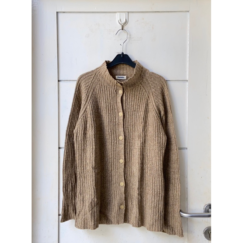 Issey Miyake PLANTATION Brown Knitwear Cardigan