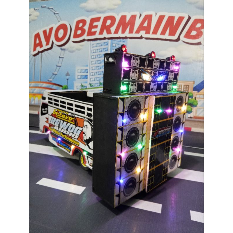 miniatur truk sound horeg / miniatur truk sound system / miniatur truk oleng