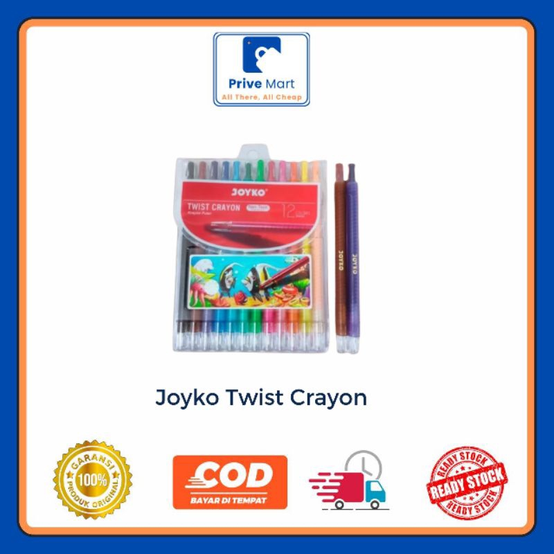 

Joyko Twist Crayon 12 Mini Colors Prive Mart