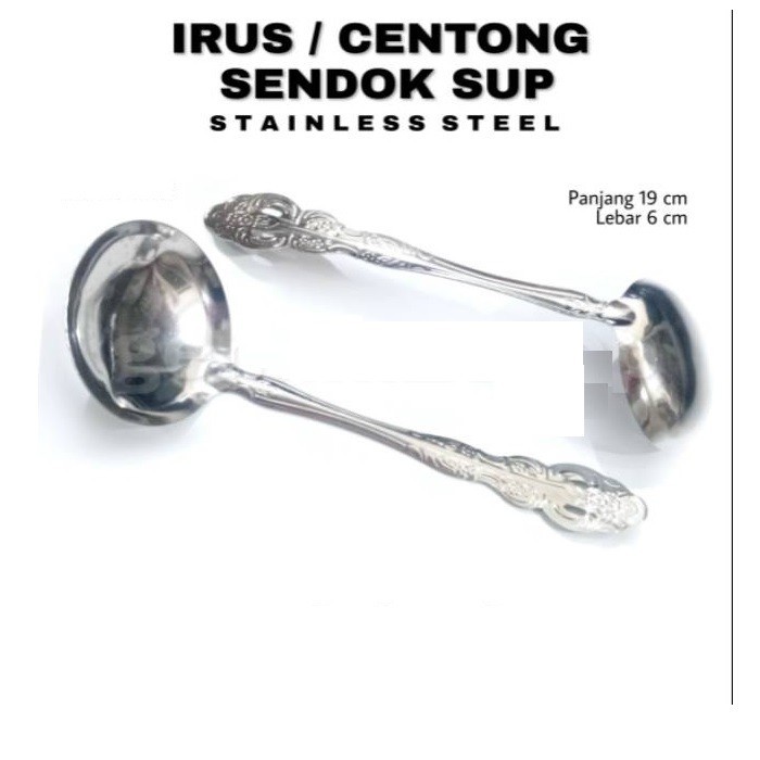 Irus Bintang Stainless Tebal Berkelas Murah Centong Stainless Centong Kuah Centong Sayur