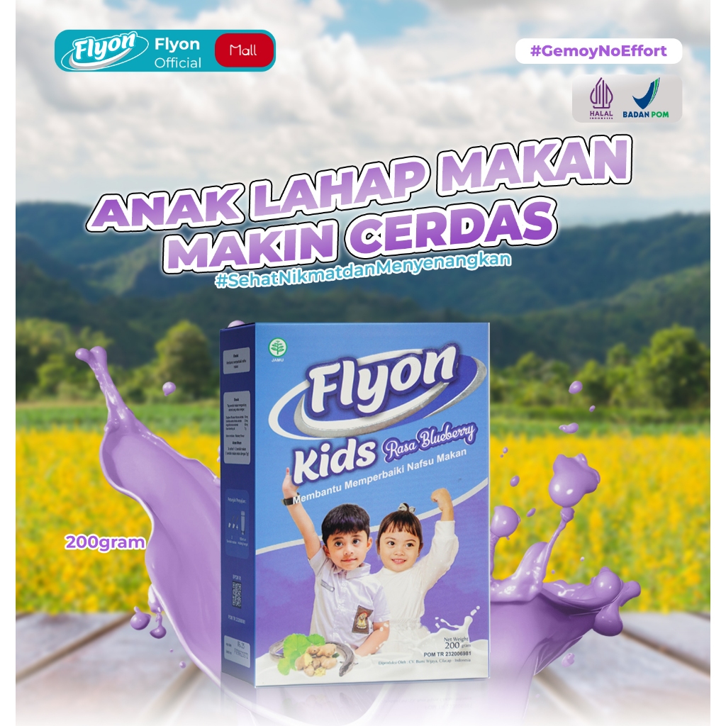

NEW PACKAGING Susu Flyon KIDS Susu Penggemuk Badan Anak Original Vitamin Penambah Berat Badan Anak Suplemen Penambah Nafsu Makan Anak
