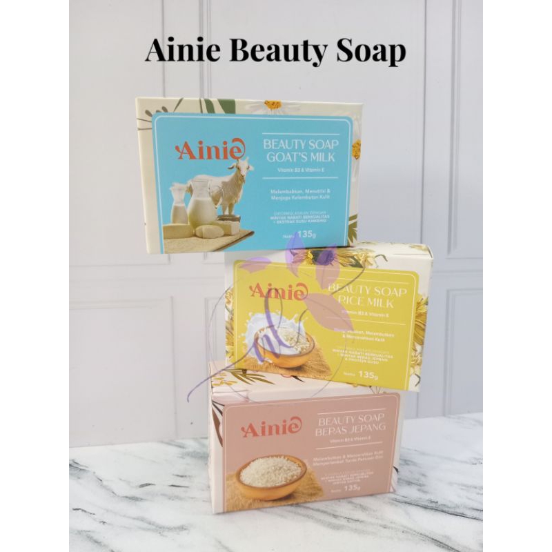 SABUN AINIE BEAUTY SOAP/GOATS MILK,RICE MILK,BERAS JEPANG