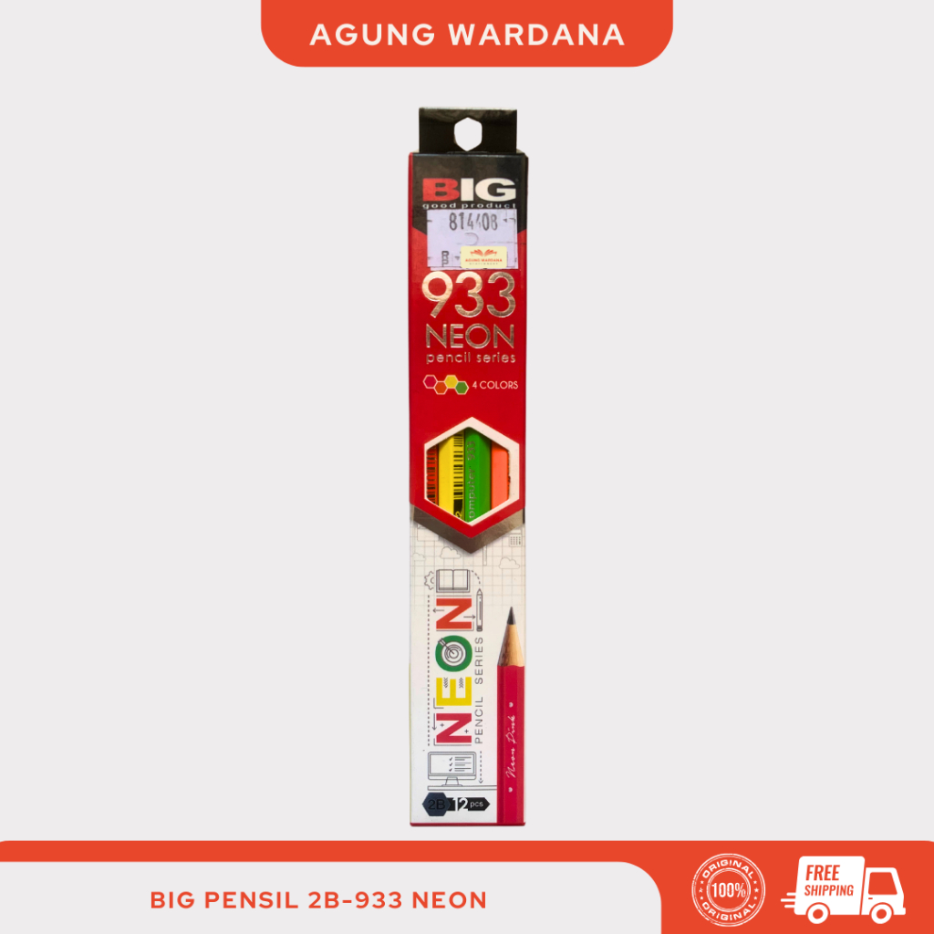 

BIG PENSIL 2B-933 NEON ISI 12 PCS