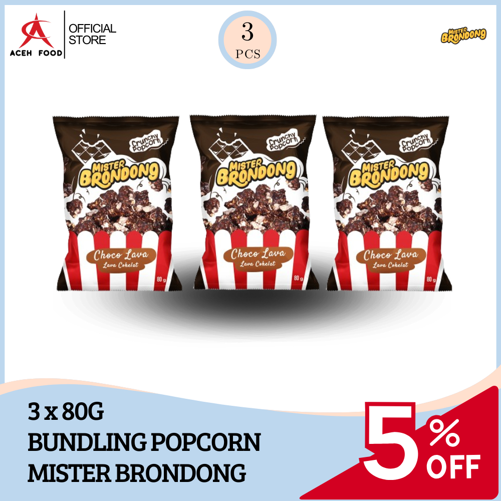 

Bundling Popcorn Mister Brondong Choco Lava 80gr x 3pcs | Snack Jagung Manis Lezat, Gurih, Crispy, Renyah, Halal, PIRT | Makanan Ringan Rasa Coklat Lumer | Cocok untuk Bekal, Cemilan Nonton, Anak Kos, Keluarga di Rumah, Oleh-oleh, Hampers | Aceh Food