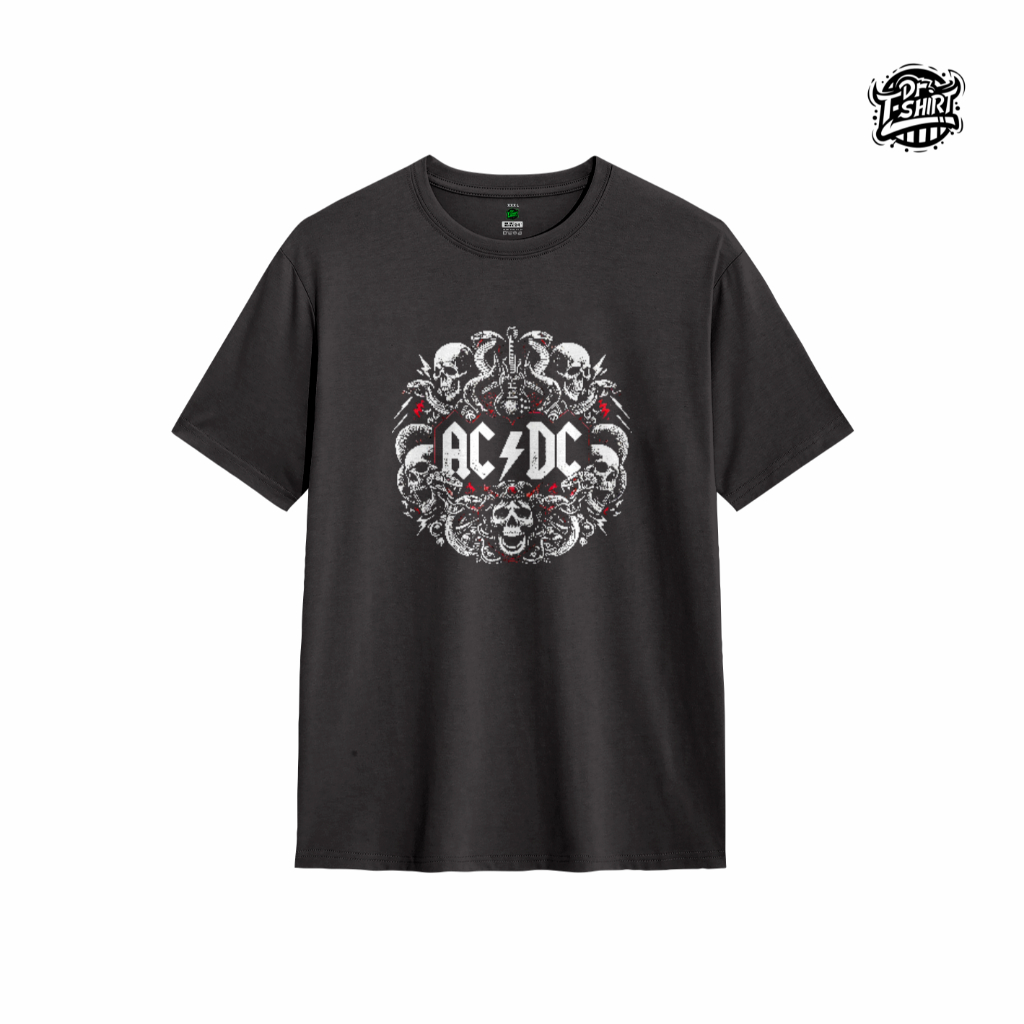 Dr. T-shirt - M-017 - baju kaos t-shirt distro music band AC/DC ACDC sablon unisex cotton combed 24s