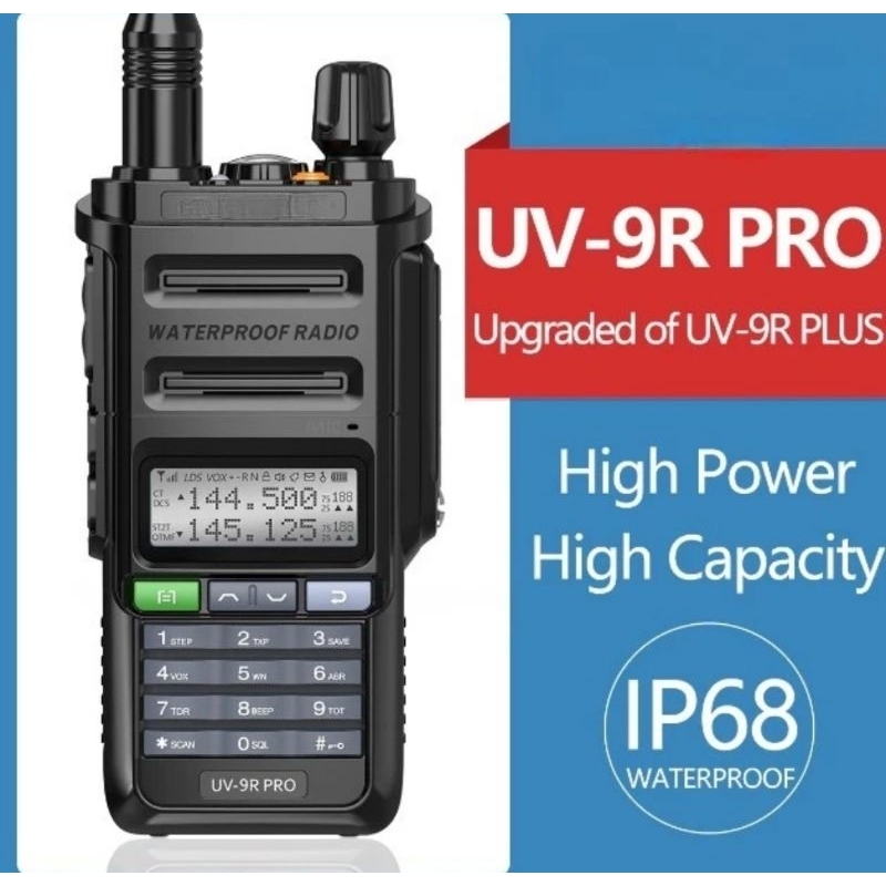 Ht Baofeng UV9R pro Original Walky Talky jarak jauh