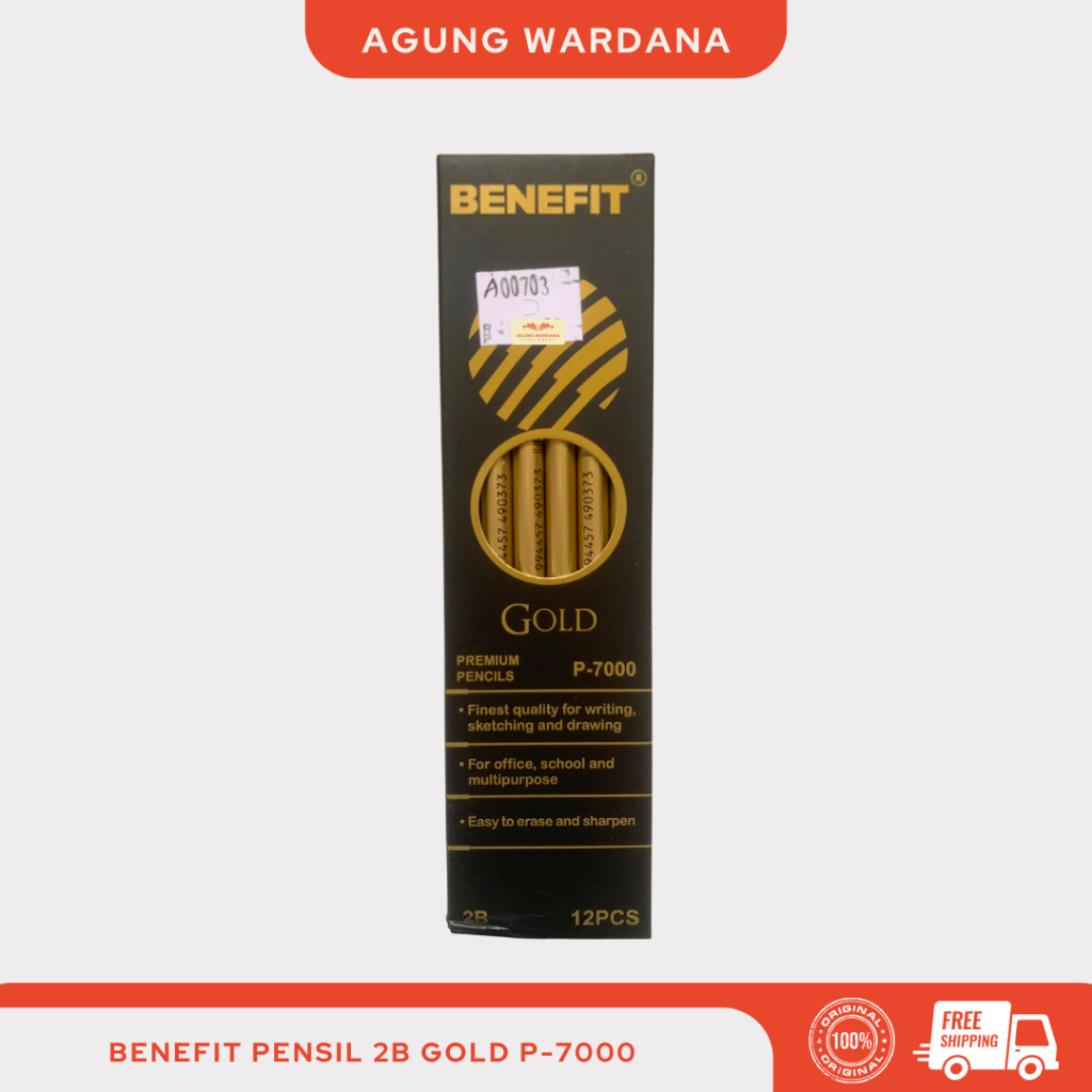 

BENEFIT PENSIL 2B GOLD P-7000 ISI 12 PCS