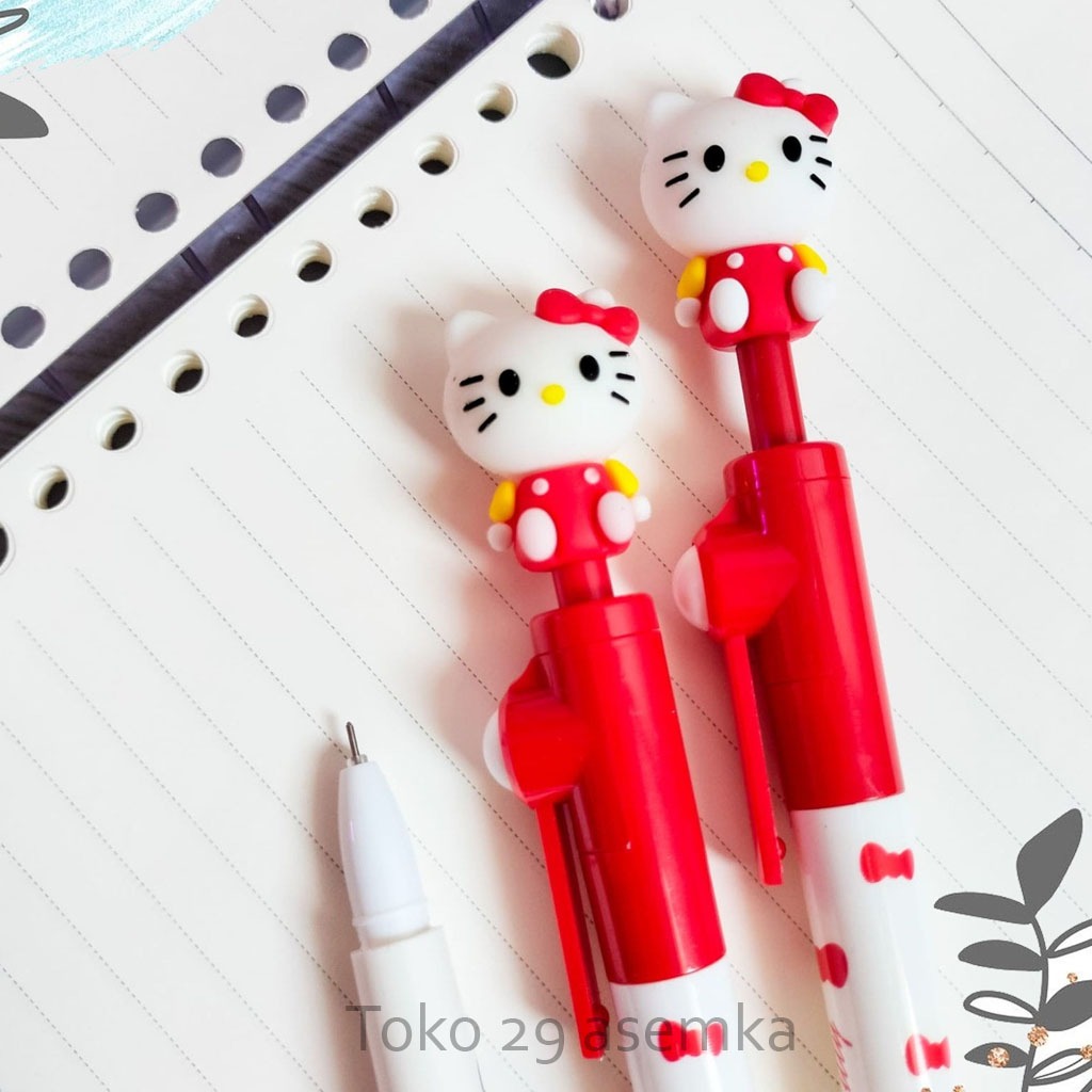 

PULPEN GEL ROLLING BALL HELLOKITTY GEL PEN PENA MURAH ALAT TULIS SEKOLAH