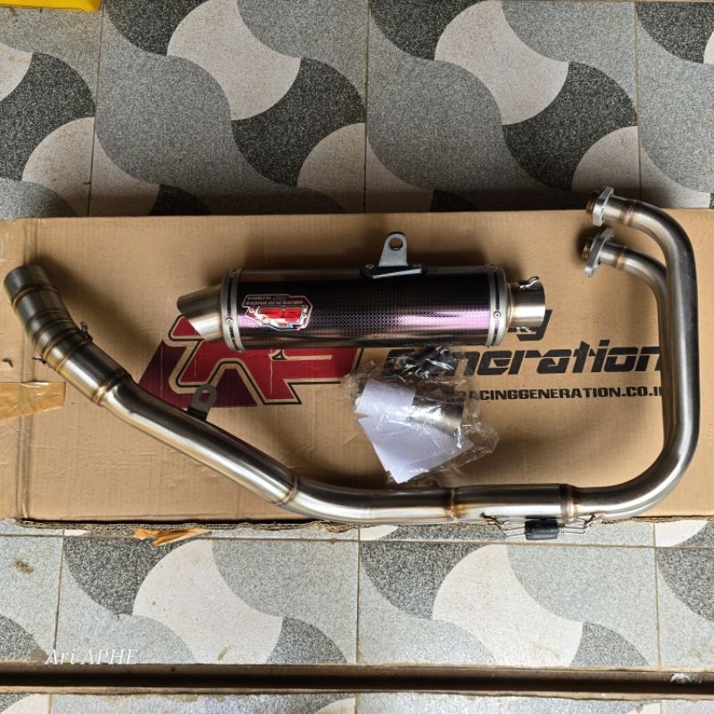 PROMO knalpot R9 BLACK MUGELLO original kawasaki NINJA 250 FI OLD fullsystem