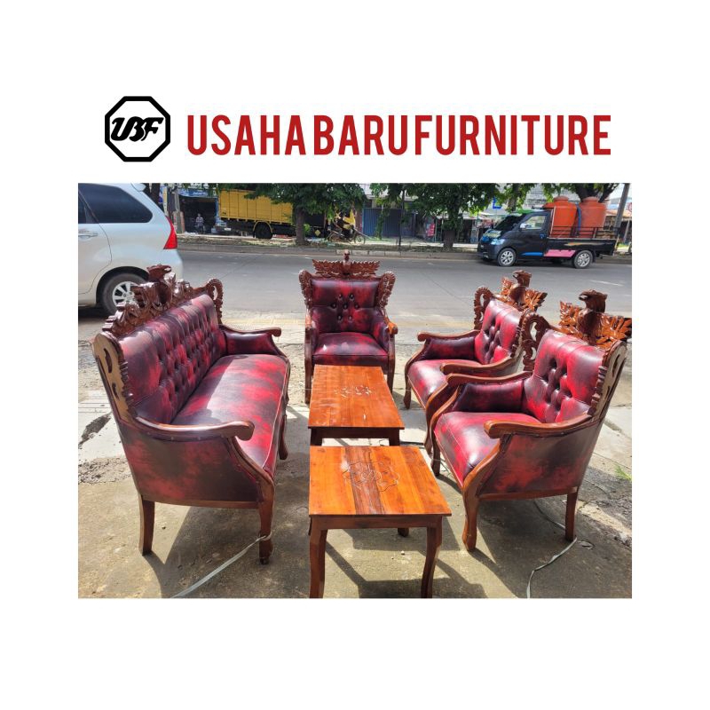 kursi tamu jati Garuda mini