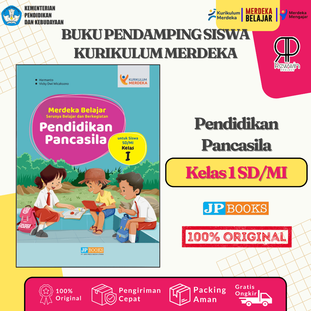 Buku PPKN SD Kelas 1 Kurikulum Merdeka - Merdeka Belajar JP Books