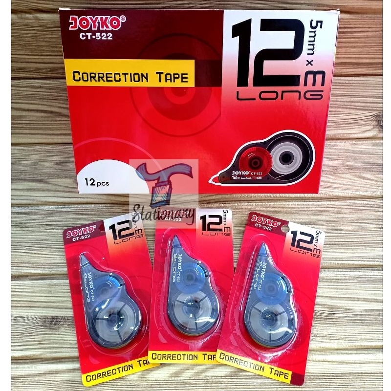 

Correction Tape / Tip Ex Kertas / Stipo Tape JOYKO CT-522.