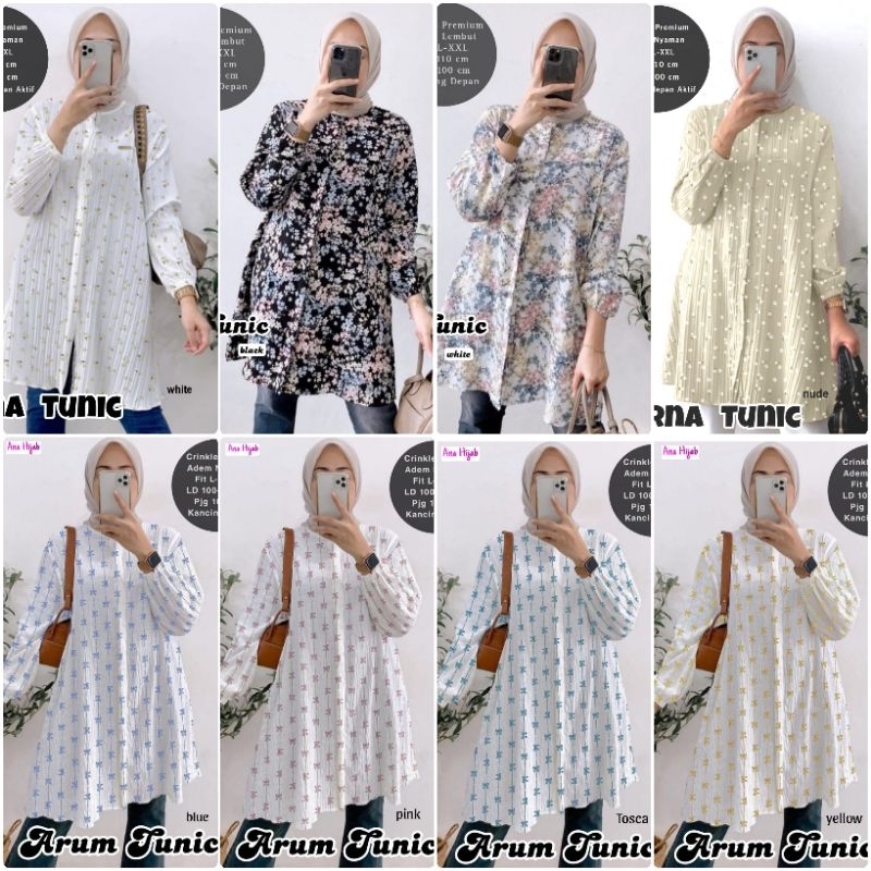 ZAENAB • NAJMA TUNIK ORI BY GHAFFA TUNIK RAYON MOTIF