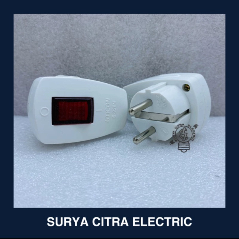 UTICON Steker + Saklar Lampu