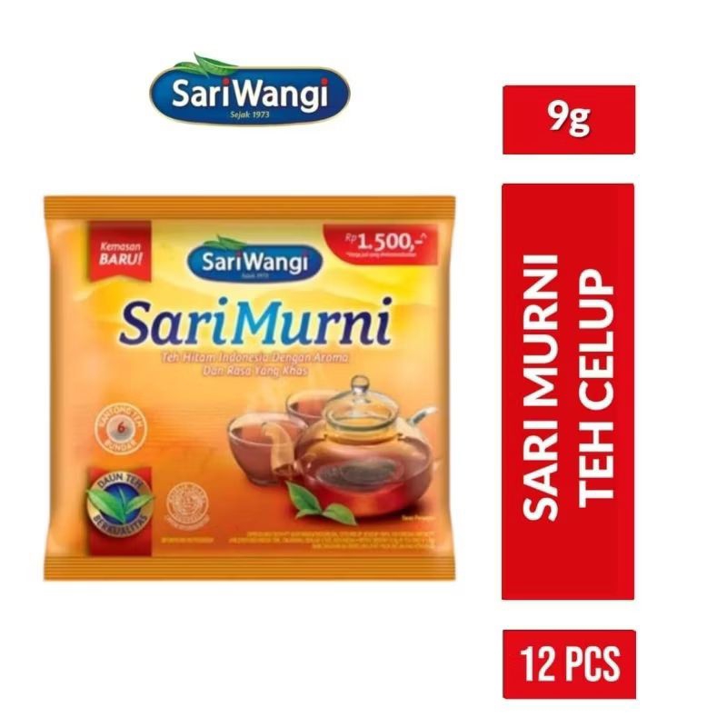 

SARIMURNI TEH KANTONG BUNDAR ISI 12 SACHET KEMASAN 9 GRAM / TEH CELUP