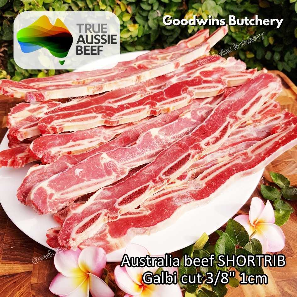 

1kg IGA SAPI GALBI beef SHORTRIB CROSSED CUT 2-4 RIBS Australia imported brand MIDFIELD AMH TEYS GREENLEA ECT NOLAN short rib frozen konro