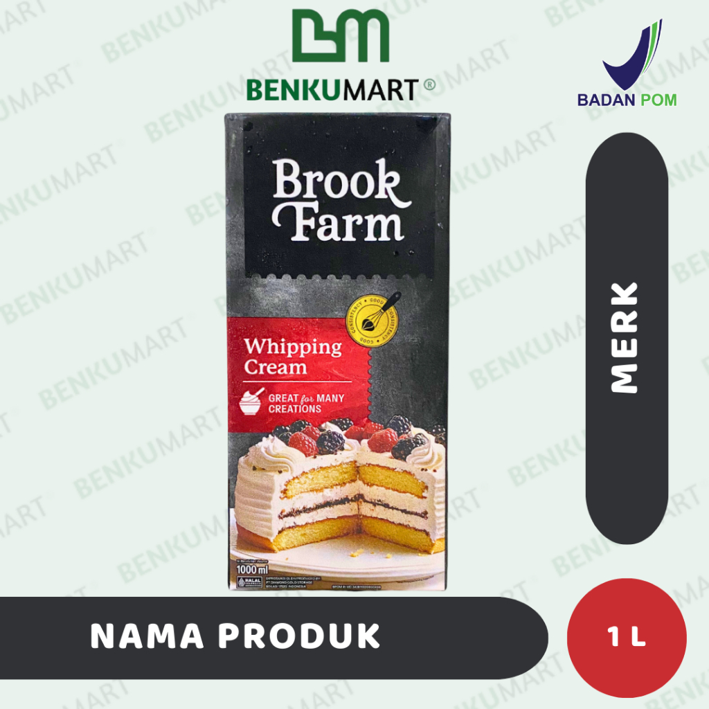 

Brookfarm Whipping Cream Whip Krim 1 L | Whipping Brook farm