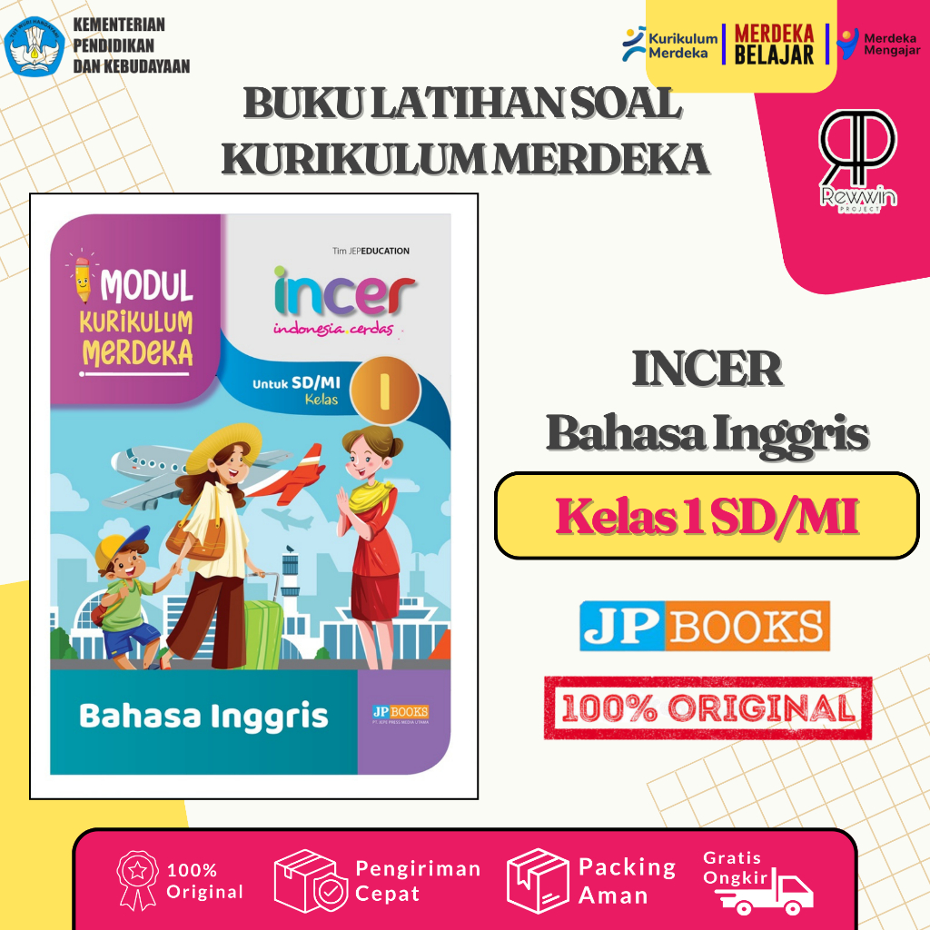 Buku Latihan Soal Bahasa Inggris SD Kelas 1 Incer - Kurikulum Merdeka