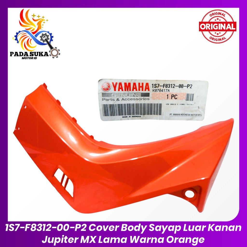Legshield Sayap Luar Set Kanan Kiri Jupiter MX Old Lama Oren 1S7-F8312-00-P2 / 1S7-F8311-00-P2 ORIGI