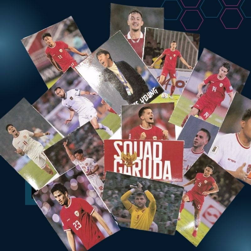 

STIKER PEMAIN TIMNAS INDONESIA 15 PCS TERBARU 2025 FULL SQUAD QWC