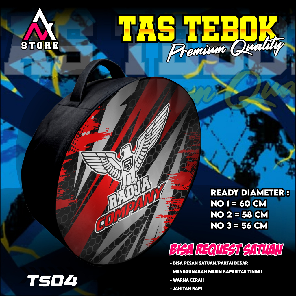 tas tebok murai motif RADJA COMPANY ransel gendong jinjing bawa tebok sangkar murai printing