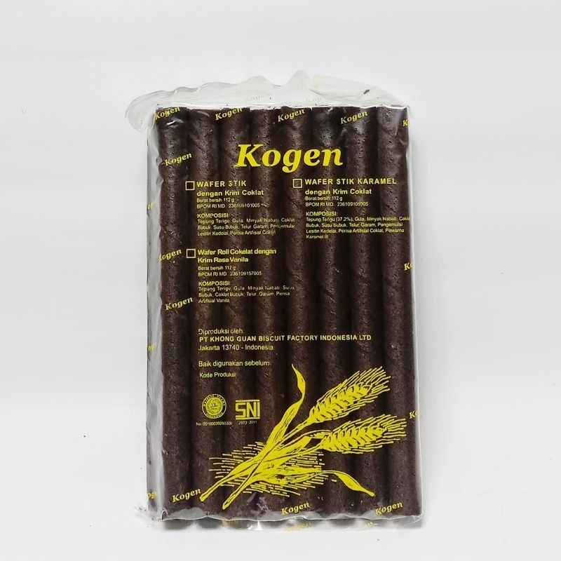 

WAFER STICK /WAFER ROLL COKELAT KOGEN RASA KRIM SUSU VANILA 112 gram