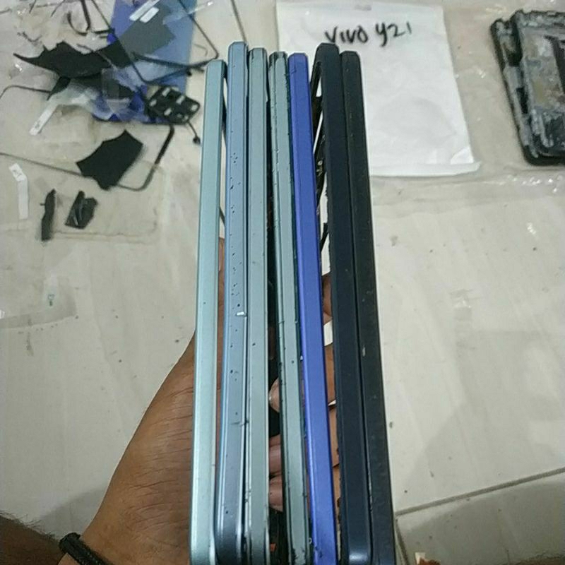 bazzel bekas Vivo y21/y21s tombol lengkap tidak ada fingerprint warna random