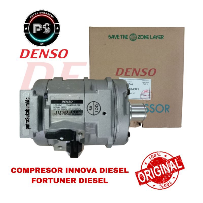 COMPRESOR KOMPRESOR AC MOBIL INNOVA DISEL FORTUNER DIESEL ORIGINAL DENSO
