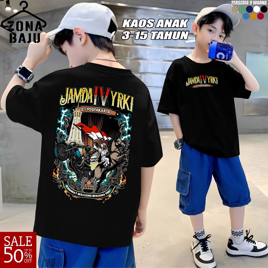 LENGAN PENDEK HITAM KAOS ANAK JAMDA IV DIY - KAOS JAMDA IV YRKI PENGPROV DIY by KAGA CREATIVE - KAOS