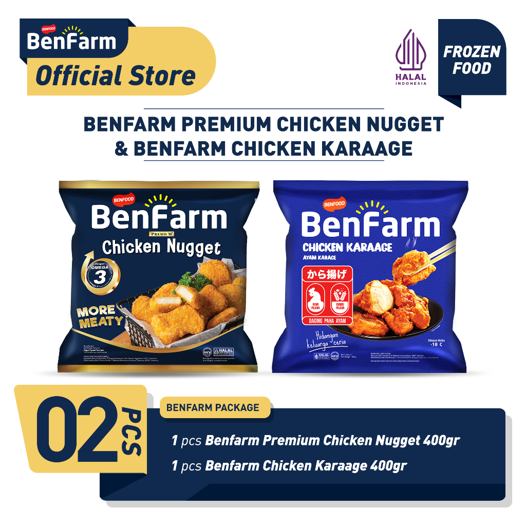 

Benfarm Chicken Nugget Premium & Chicken Karaage Package