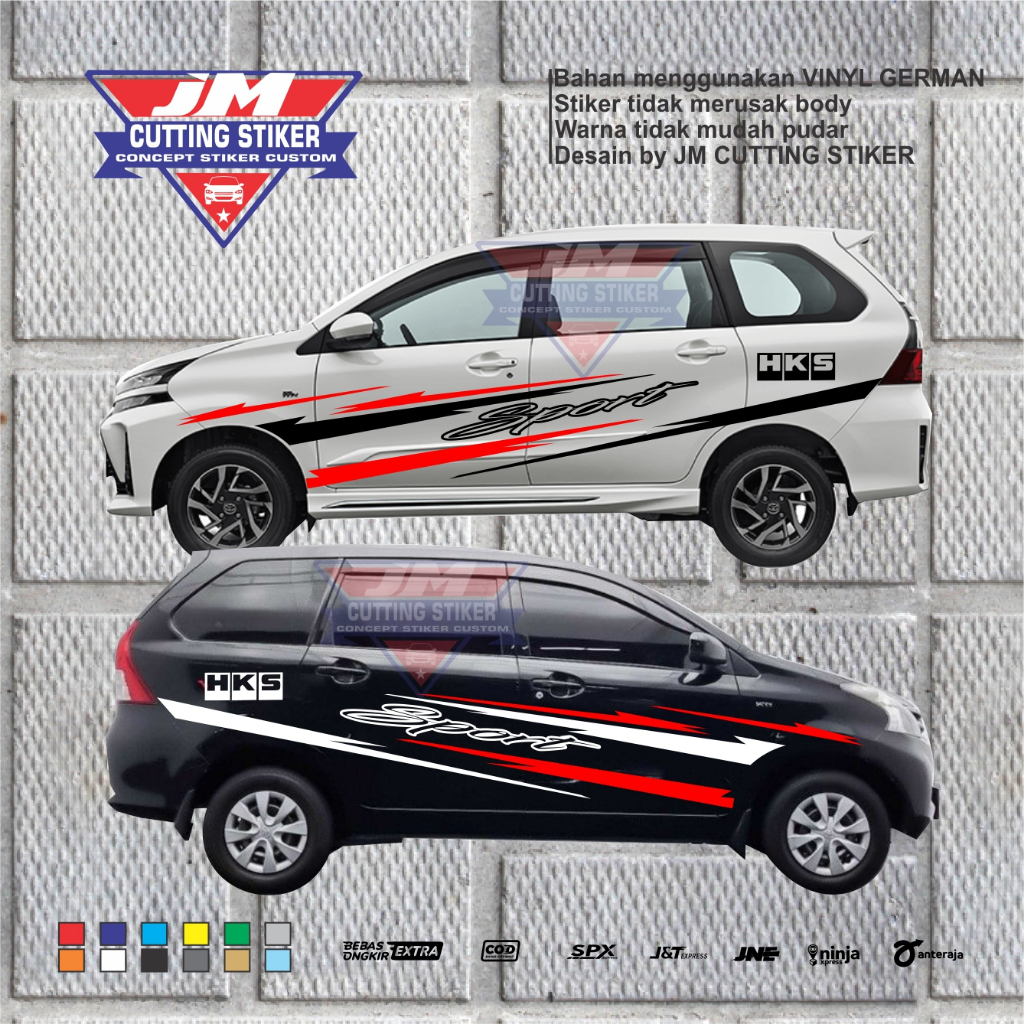 Stiker mobil avanza stiker body samping mobil avanza xenia