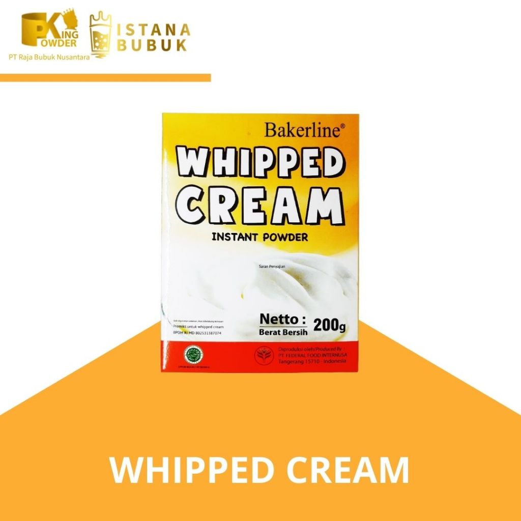 

Whipped Cream Bakerline 200 Gr - Wippy Cream