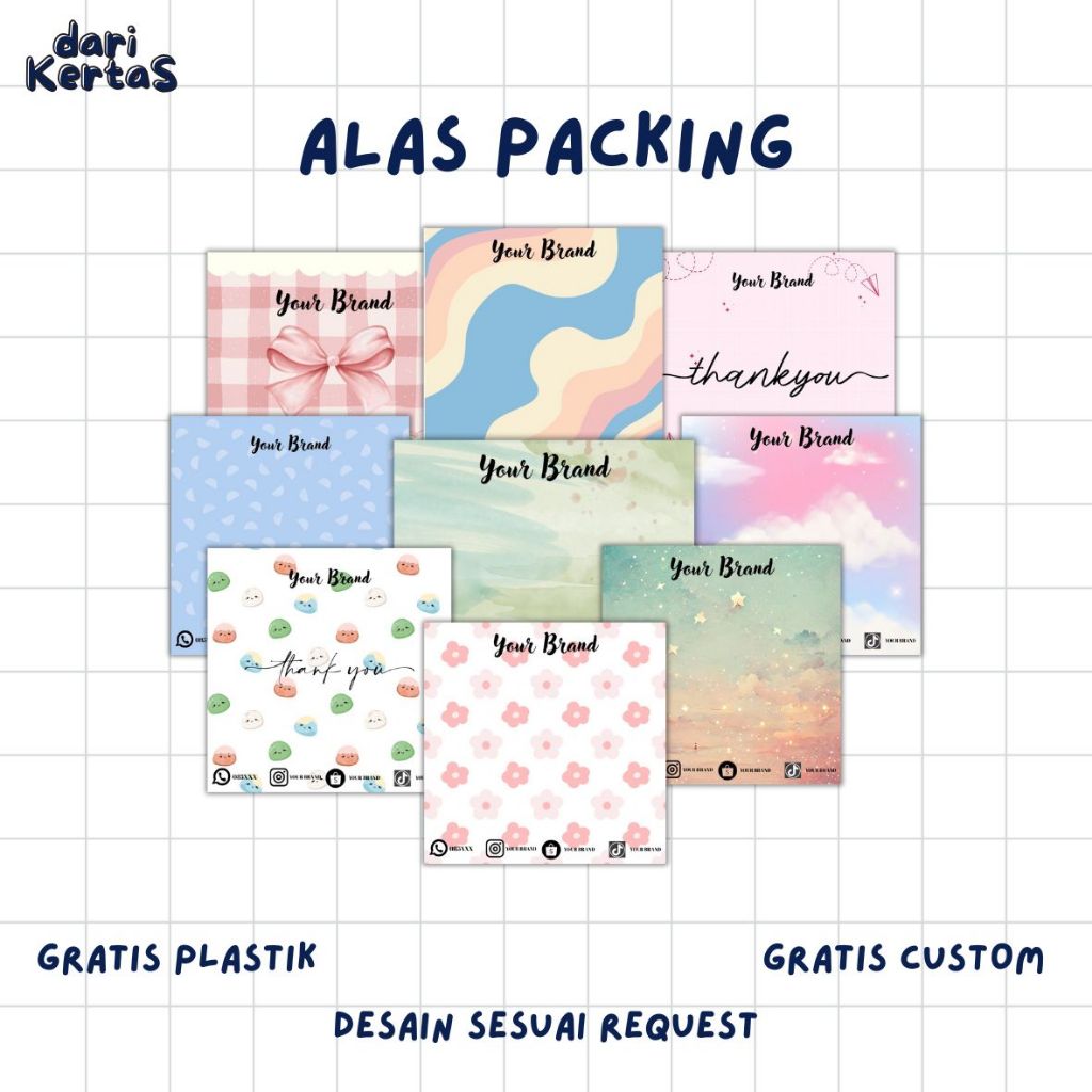 ALAS PACKAGING KERTAS PACKING GELANG CINCIN AKSESORIS CUSTOM // ALAS PACKING KALUNG CUSTOM