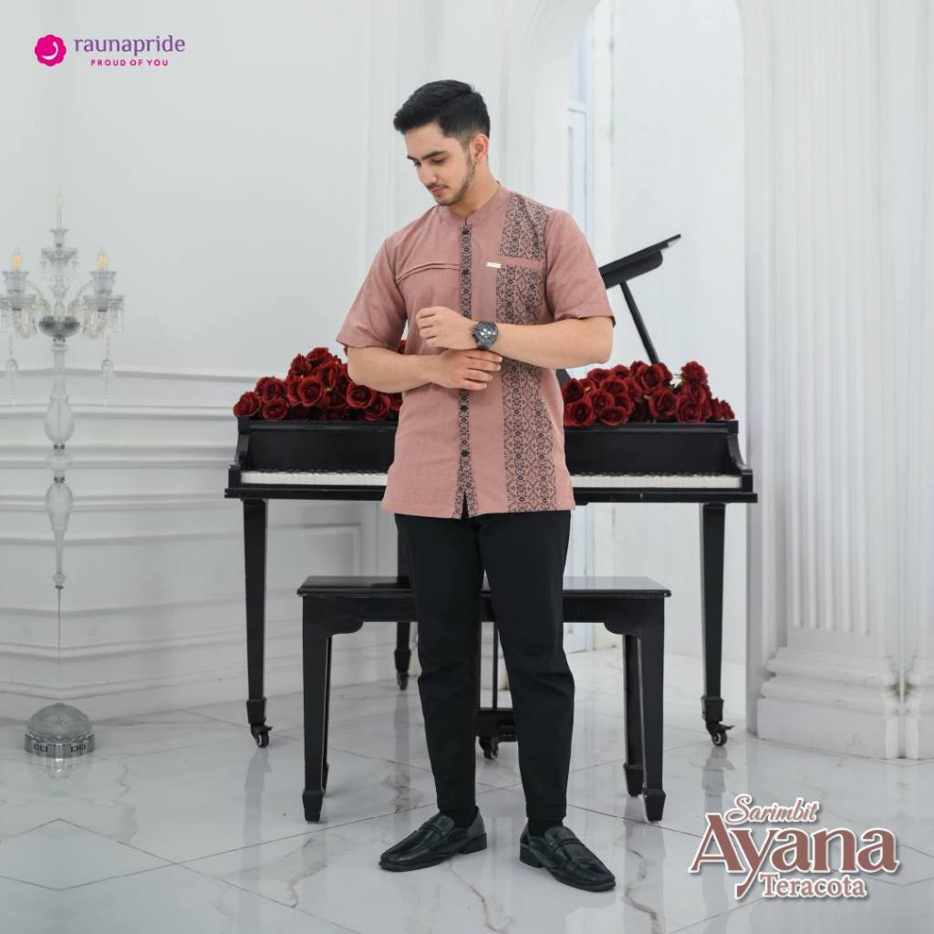 Rauna Koko Dewasa Sarimbit Ayana Teracota Lengan Panjang - Custome