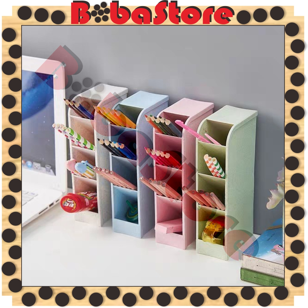 

⭐Bobastore⭐ R508 Holder pen rak pensil 4 tingkat multifungsi 20.5 x 5.9 x 9.25CM
