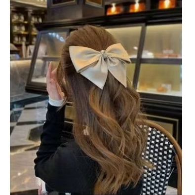 Jepit Rambut Pita Silk Satin Hair Bow / Jepit Rambut Pita Korea / Jepit Pita Silk Satin Premium /