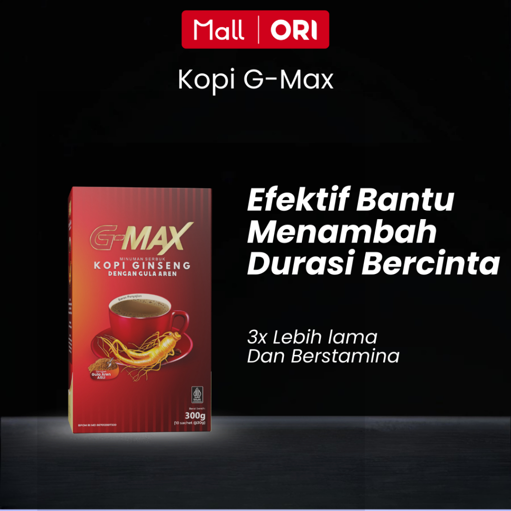 

PROMO!! G-Max Kopi Ginseng Rasa Gula Aren - Kopi G-Max Original (Privasi Aman)