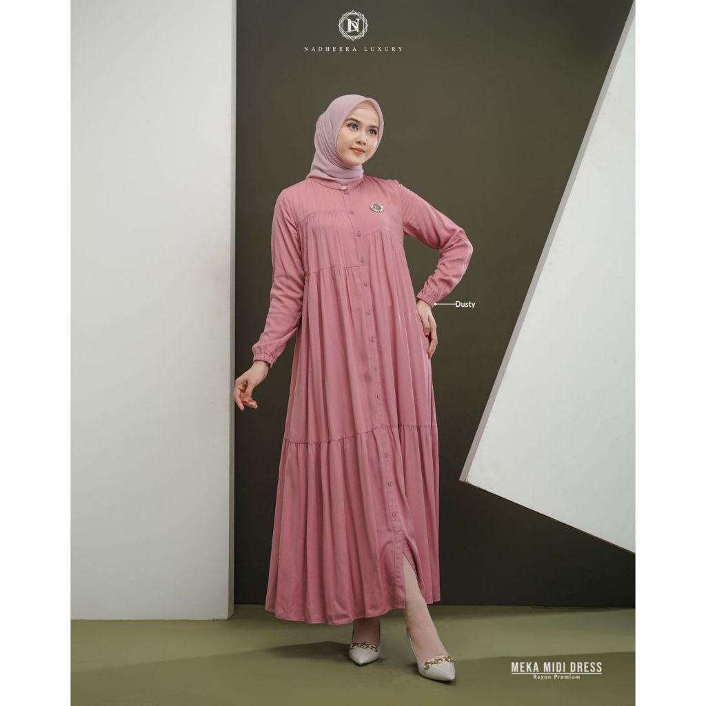 DRESS TERBARU // MEKA MIDI DRESS NADHEERA LUXURY TERBARU // DRESS NADHEERA LUXURY // NADHEERA LUXURY