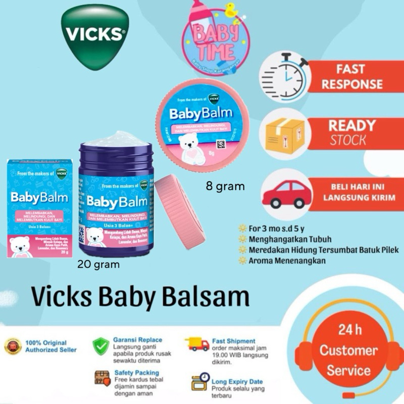 VICKS BABY BALSAM BALSEM BAYI PEREDA BATUK PILEK 50 GRAM