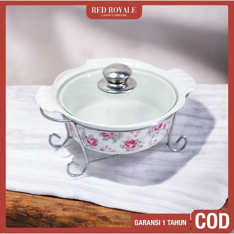 mangkuk prasmanan Vicenza shabby chic tempat penyimpanan makanan sambal