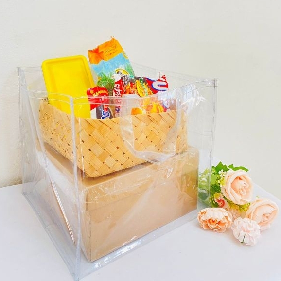 

1LUSIN Tas Mika Transparan Uk. 26x26x26 Box Jumbo