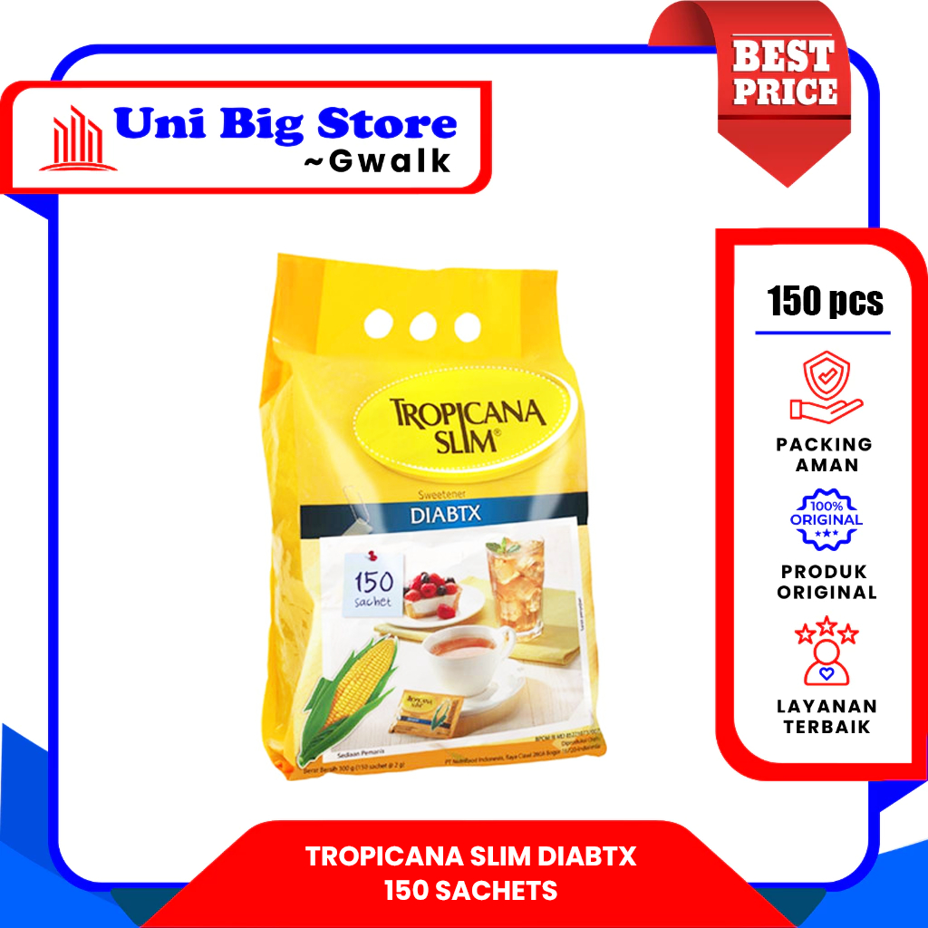 

TROPICANA SLIM SWEETENER DIABTX GULA DIABET BAG - 150 pcs