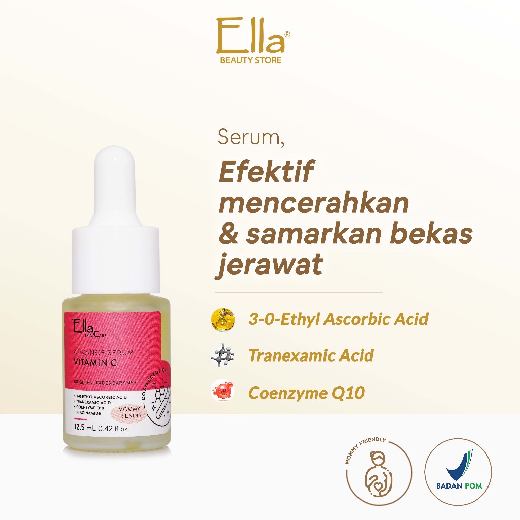 Ella Skincare ADVANCE SERUM VITAMIN C - Serum Wajah membantu mencerahkan kulit sehingga tampak cerah