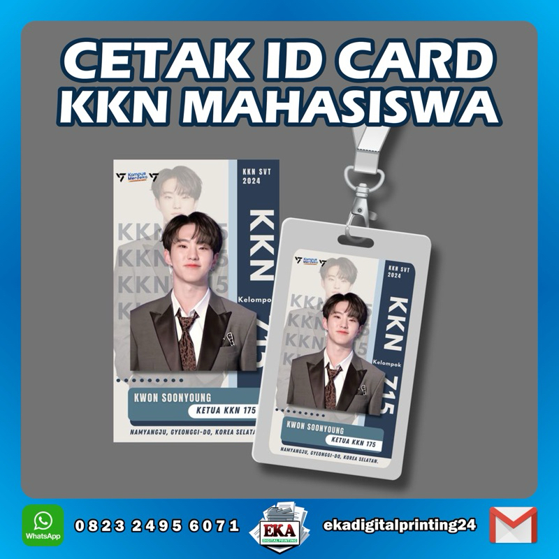 

Paket Lanyard+Plastik Uk B2 Id card Kartu KKN Mahasiswa | KTA | KTM | Kartu Pelajar | Kartu Parkir | Bahan PVC