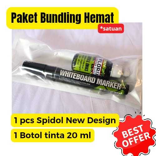 

PAKET BUNDLING Spidol Whiteboard New dan Tinta Refill 20ml SATUAN