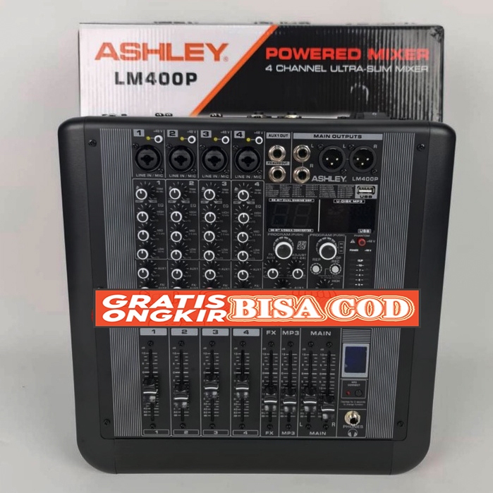 Power mixer Ashley LM400P original amplifier ashley LM 400P 4 channel ashley lm 400p 4 Mono / Mic Li